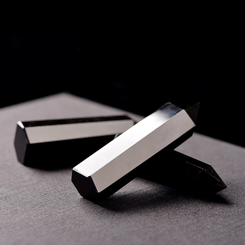 POWERTONE Natural Obsidian Gemstone Point, Hexagonal Column, Weight: 1.1 -