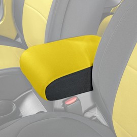 Diver Down Neoprene Center Console Cover - Fits Jeep 2007-2018 JK JKU Wrangler - Cushioned Armrest Cover - Doesn't Burn Your Elbow - Tight Custom Fit - Comfortable Foam Armrest Pad (07-10 Yellow)