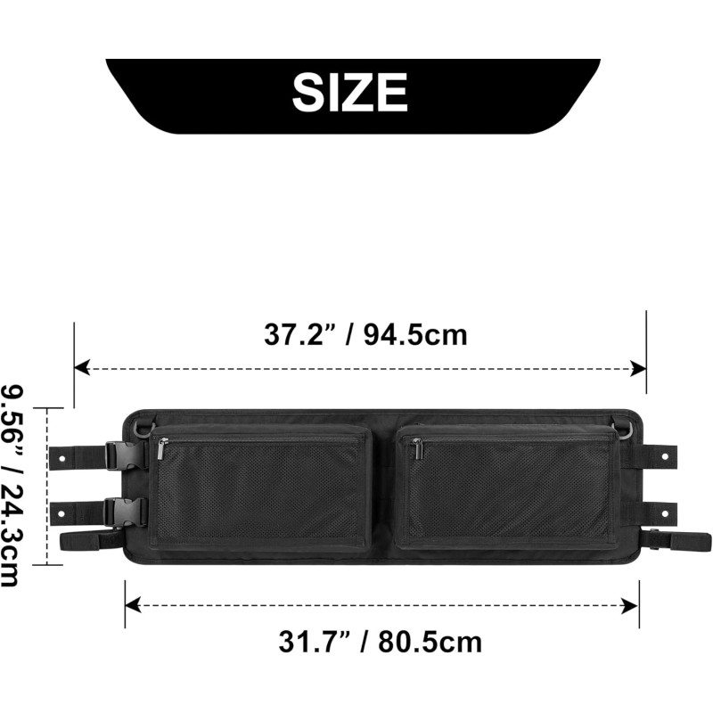 PGmoon Golf Cart Ceiling Storage Bag, Golf Cart Overhead Organizer