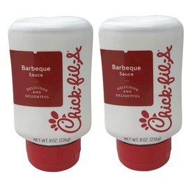 Chick-Fil-A Sauce 8 oz. Squeeze Bottle 2 Pack- Resealable Container for Dipping, Drizzling, and Marinades (Barbeque)
