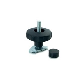 LOADCARE 4 x Screw Fitting M8 with Star Grip for Airline Rail/Lashing Rails