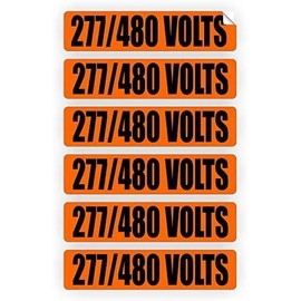 277-480 Volts Voltage Conduit Markers | Stickers | Decals | Labels Electrical 6X by Awareness Vinyl
