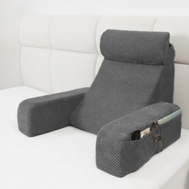 Vekkia 19'' Reading Pillow for Adults with XL Side Pockets