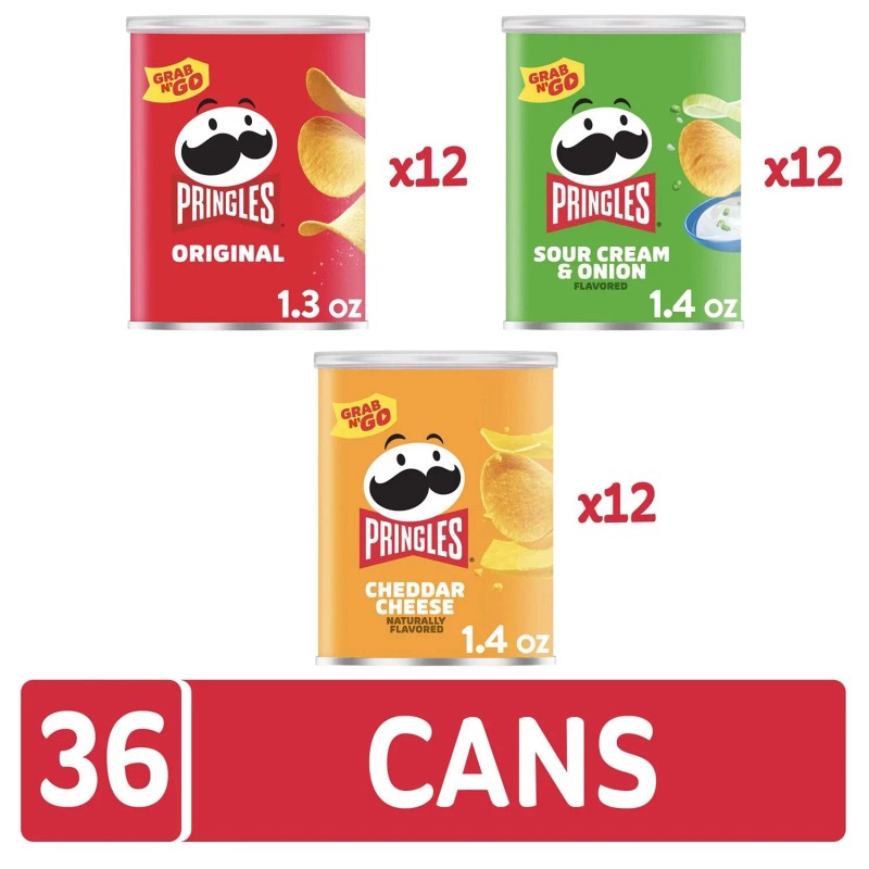 Pringles Grab-n-Go Variety Pack Chips, 36 pk.