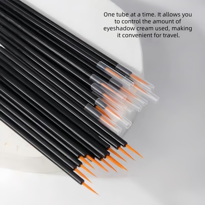 100 PCS Disposable Eyeliner and Disposable Lip Brushes Brush
