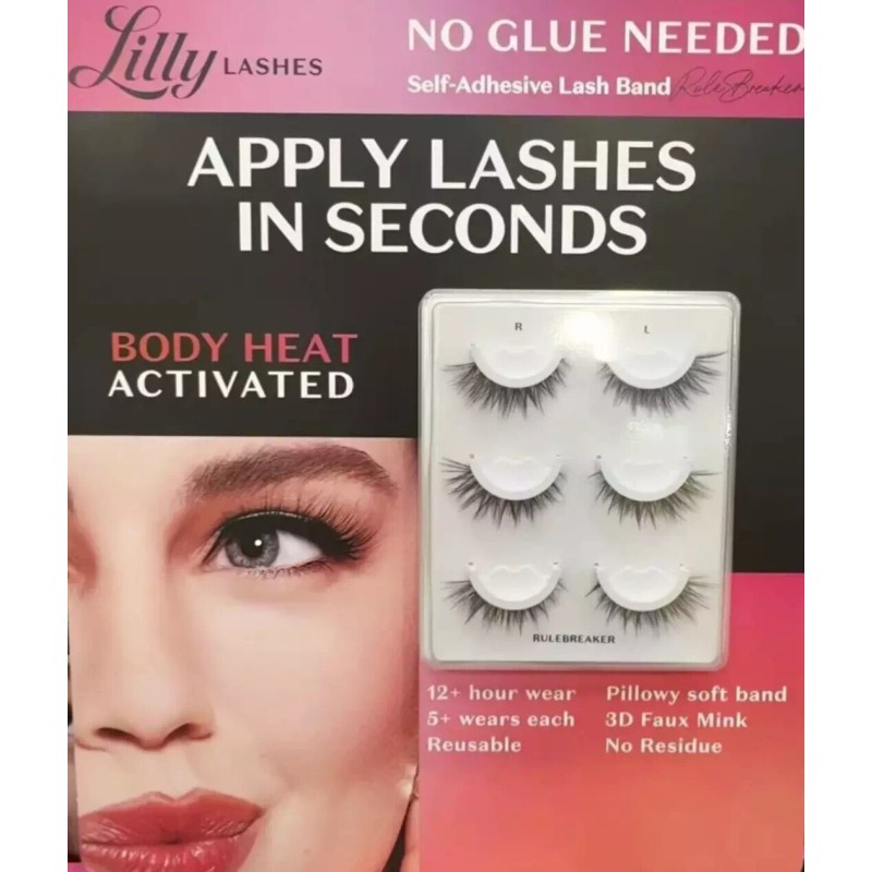 Lilly Lashes Rule Breaker SELF-ADHESIVE Natural Volume + Medium (3