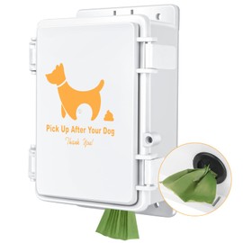 CHZUOBER Dog Poop Bag Dispenser, Wall Mount Dog Poop Bag Holder 100% Water Proof Outdoor Dog Waste Station for Dog Waste Bag Dispenser Dog Lover Gift Yard Sign for Home Porch Yard (Dispenser Only)