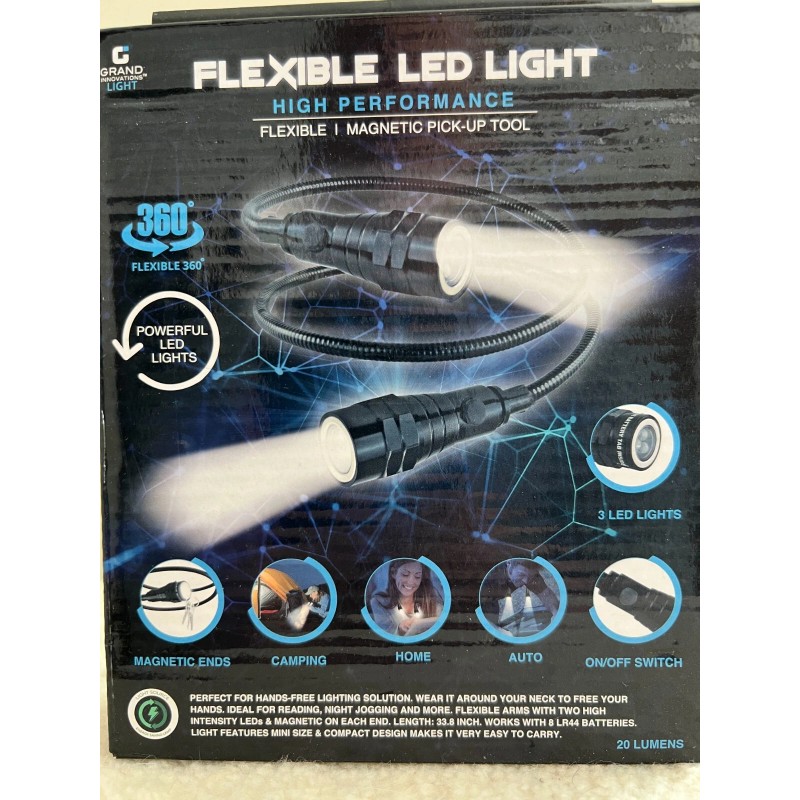 grand innovations Flexible 35" Wrap Dual Head LED Lights, Neck