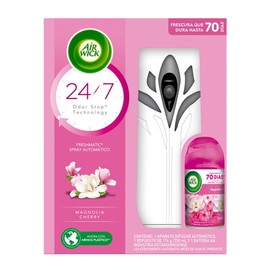 Air Wick Aromatizante Ambiental Freshmatic, Aparato Eléctrico y Repuesto, Magnolia y Cherry, 250ml