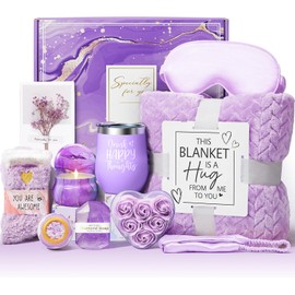 Regalos de Cumpleaños para Mujeres, Paquete de Cuidado Personal para mujeres, Regalos para Mujer Amiga Mama Esposa, Regalo San Valentin Caja de Rgalo Aniversario (Púrpura B)