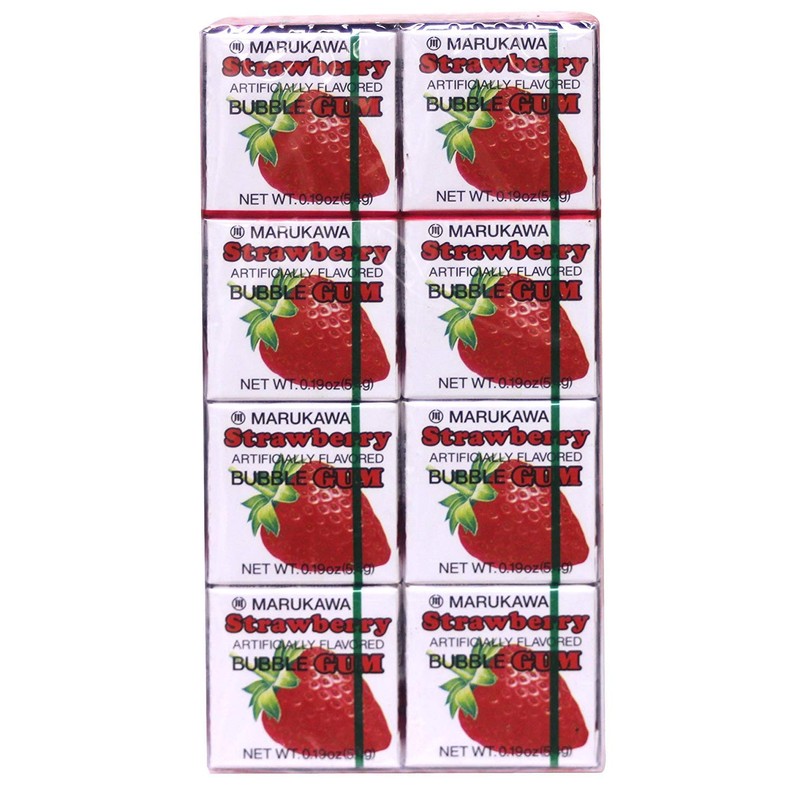 Marukawa Bubble Gum Strawberry 1.52oz (6 Pack)