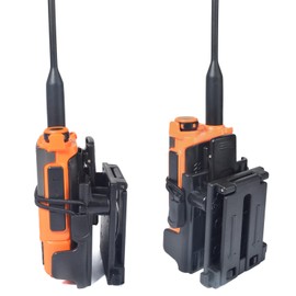 HYS Walkie Talkie Holder with MOLLE System for Belts, Backpacks, Compatible with Baofeng Quansheng Motorola Handheld Radio and Speaker Microphone (H-MOLLEBELT)