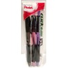 Pentel Click-n-Go Retractable Ballpoint Pens, Medium Black Ink, 3-Pack (BK450PP3M)