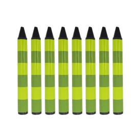 ASVP Shop Striped Jumbo Black Crayons - For Your Steve Josh Handy Dandy Notebooks (Green Striped - Pack of 8)