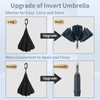 RUMBRELLA Large Reverse Umbrella, Navy Blue Upside Down Inverted Folding