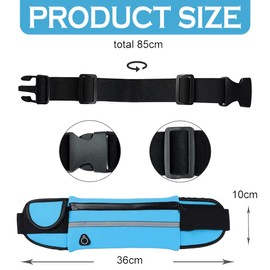 EIN Blau Geldgürtel-Bauchtasche Brustbeutel Damen Und Herren Ultraflach Mit RFID-Schutz, Lauf- Und Wander-Gürteltasche,An Der Seite Kann EIN Wasserbecher Abgestellt Werden.