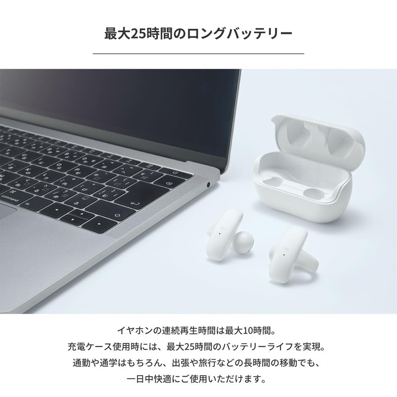 Radius Radius HP-H10BT Fully Wireless Earbuds, Ear-hug Earhug: Hear-scape Series