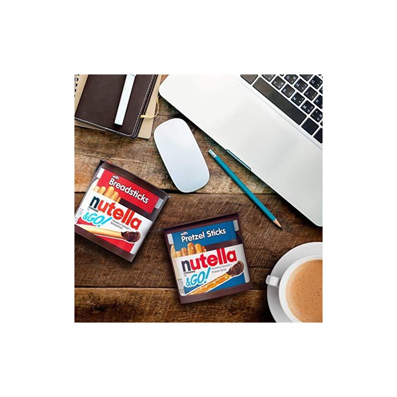 Nutella & Go Snack Packs Chocolate Hazelnut Spread Breadsticks 1.8oz
