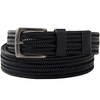 KingSize Men's Stretch Leather Braided Belt - 5XL, Black