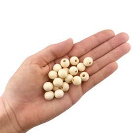 500 Natural Unfinished Round Wood Beads 12mm or 1/2 Inch Wood Beads with 2.8mm Hole