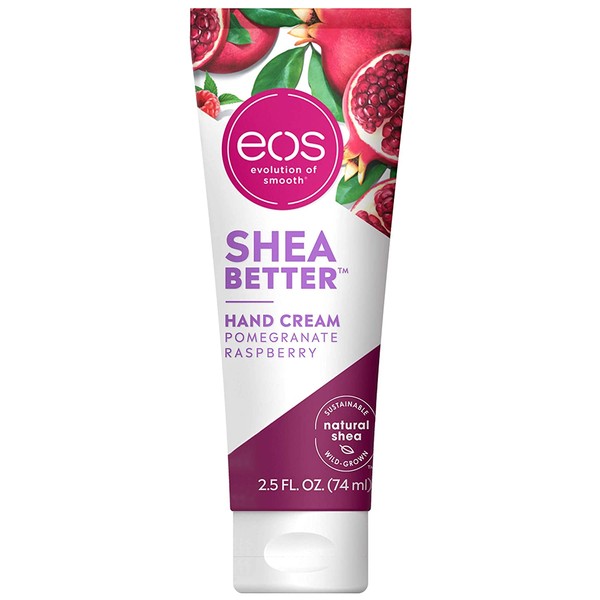 eos Shea Better Hand Cream - Pomegranate Raspberry | Natural Shea Butter Hand Lotion and Skin Care | 24 Hour Hydration with Shea Butter & Oil | 2.5 oz