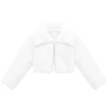 Lilax Girls Cozy Faux Fur Bolero Dress Coat (5T, White)