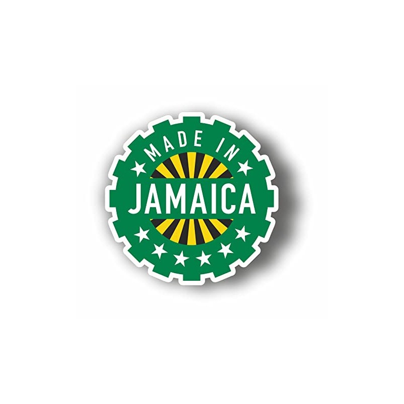 AMA SHOP PVC JAMAICA STICKER FOR WALL DECALCOMANIES CAR MOTORCYCLE