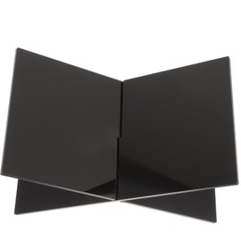 ABOOFAN Acrylic Book Holder Open Large Book Display Stand Reading Stand Quran Bible Book Stand Shelf Magazine Cookbook Display Holder for Magazines Textbooks Black