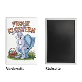 Frohe KLOstern Osterhase Souvenir Magnet für Humorliebhaber Lustiger Osterhase Souvenir Magnet zum Sammeln