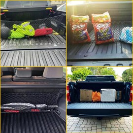 for Kia Sportage Telluride Envelope Style Truck Bed Cargo Net - Fits 2020-2025 Sportage Telluride Accessories Cargo Net for Pickup Truck Bed - Heavy Duty Carabiners