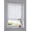 Enya White Roman Blind Eyelet Roller Blind with Wave Pattern