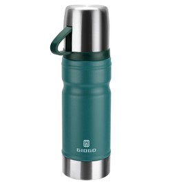 Vacuum Insulated Water Bottle Thermo Water Flask with Cup 680ml/23oz Stainless Steel Thermal Water Bottles Thermo for Hot and Cold Drinks Coffee Water(Blue,Single)
