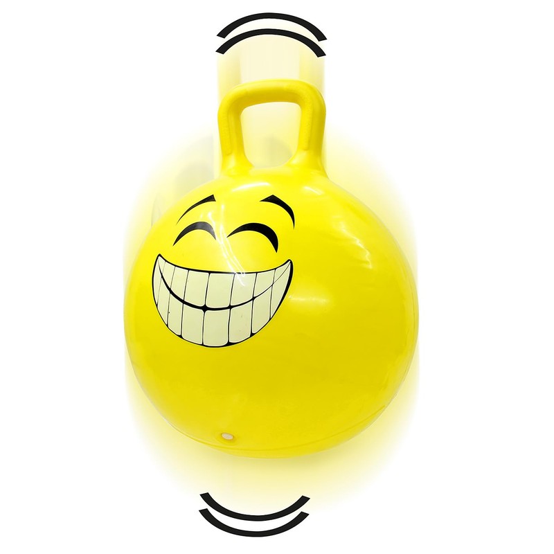 Jamara 460457 - Palla per saltare Smile giallo 450mm -