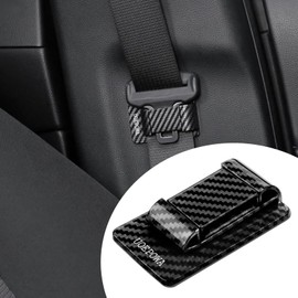 UOEPOWA Car Interior Seat Belt Holder, Universal Prevent Noise Auto Seat Belt Strap Positioner, Car Seat Belt Interior Accessories Compatible with Most Vehicle