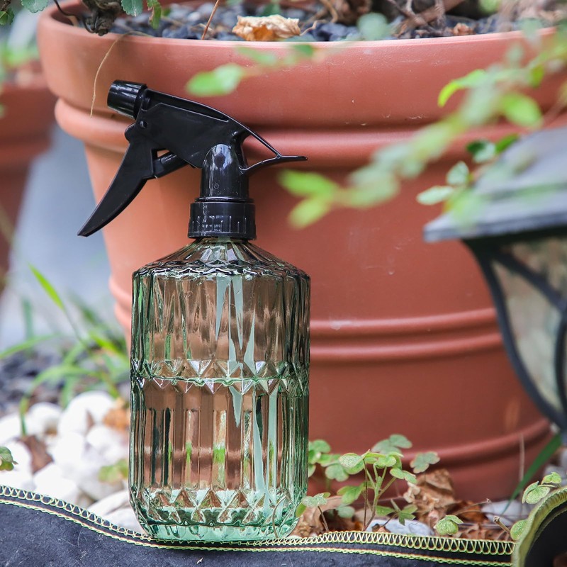 OFFIDIX Fine Mist Plant Mister,Handheld Pressure Glass Spray Bottles,0.43L/15.17oz Watering