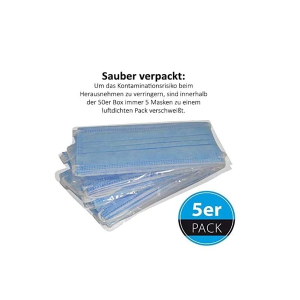 h2i 50 - 10,000 Pieces 3-Ply Disposable Mouth Nose Protective