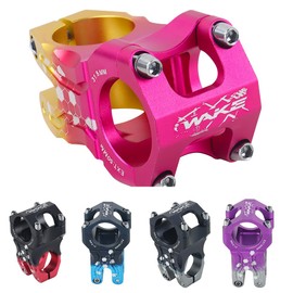 BESNIN Bike Stem MTB Stem 31.8mm 50mm Colourful Short Bike stem Mountain Bike Stem Handlebar Stem for Cycling Aluminum Alloy (pink gold)
