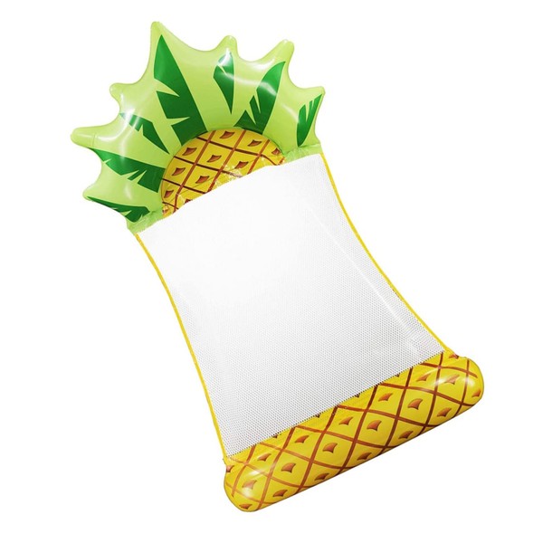 SUPVOX Pineapple Inflatable Floating Mat Portable PVC Pool Lounger for