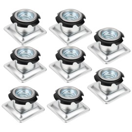 EMSea 8Pcs Square Tubing Insert Metal Threaded Star Type Insert 1/4-20 Threads for Square Tube with Outer Diameter 19mm and Wall Thickness 1.5mm