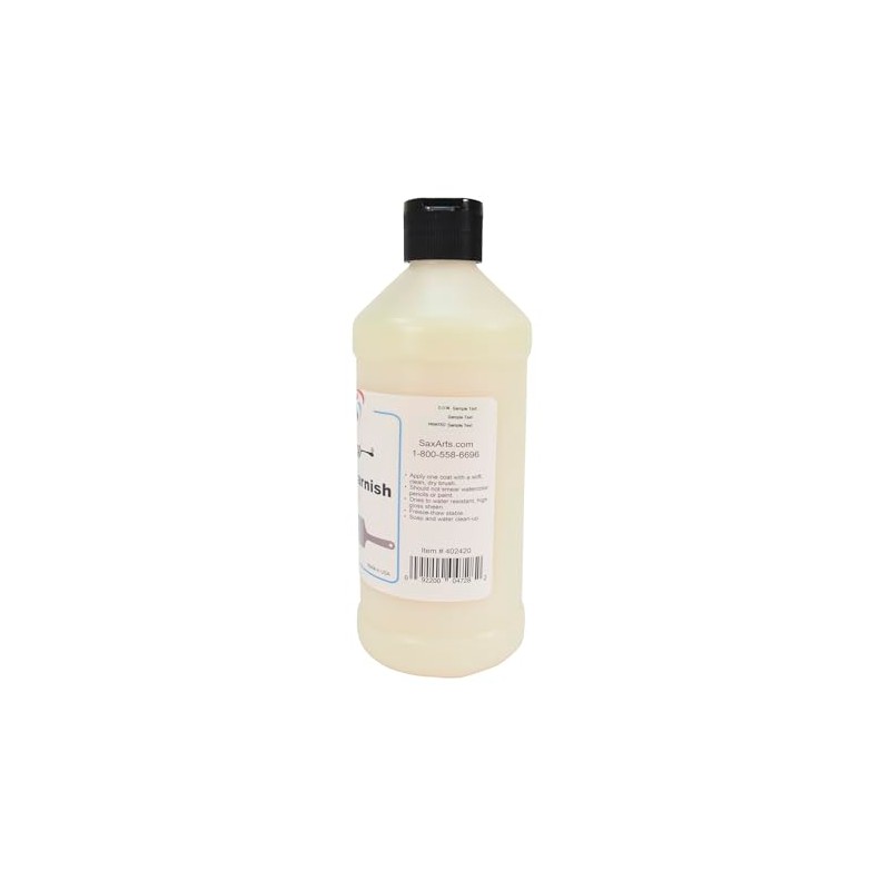 Sax 402420 True Flow Watercolor Varnish, High Gloss Sheen, 1