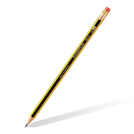 STAEDTLER 122-2BK3DA Noris Graphite Pencil with Eraser-Tip - HB (Blistercard of 3)