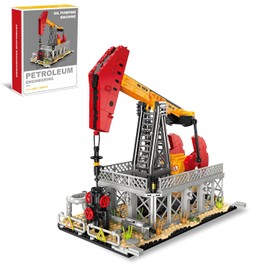 Oil Rig Model Building Block Sets - City Oil Pumping Machine with Drill Pump Jack, STEM Toys for Boys Men Adults, Oilfield Model Decoration for Home Office Desk, Birthday Gifts for Kid Ages 8+（666PCS）