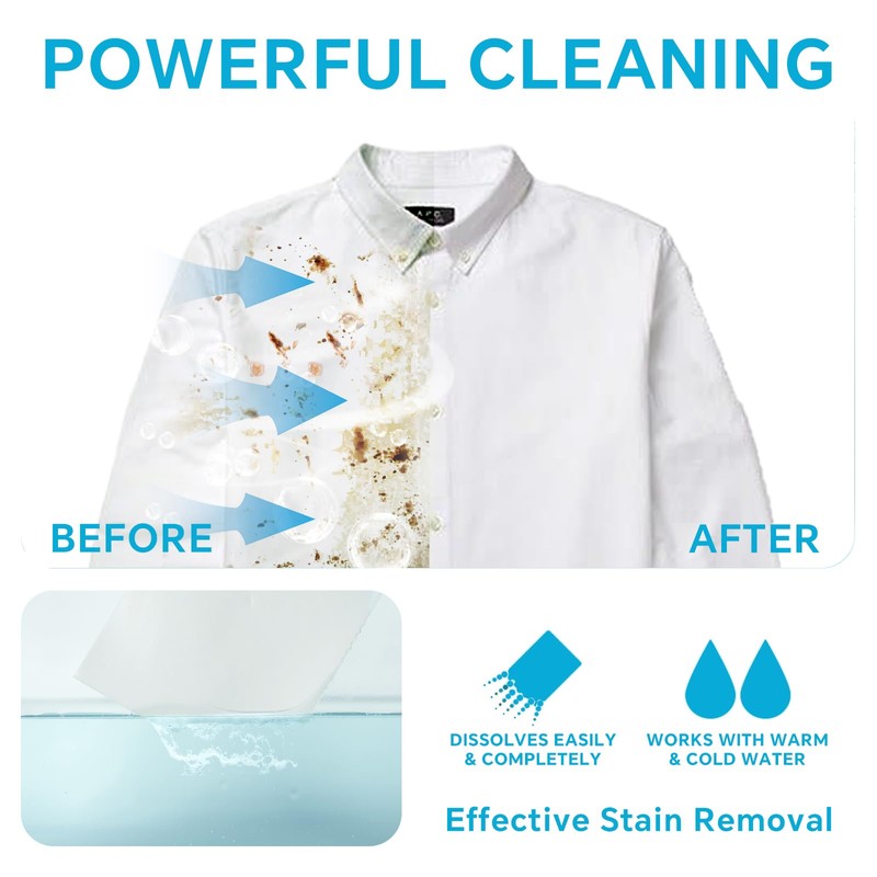 OrientLeaf Laundry Detergent Sheets Fragrance Free, Eco-Friendly, Powerful Cleaning, Up