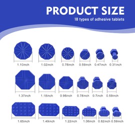 GRANDI Dent Puller Kit for Car, T-shape Handle Lifter with Multi-specification Suction Cups, Damage-free Paint Dent Disappears Repair Tool, Universal for Most Cars Accessories (Blue & Silver)