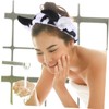 NOLITOY 2pcs Cow Print Skincare Headbands Fluffy Makeup Hair Bands