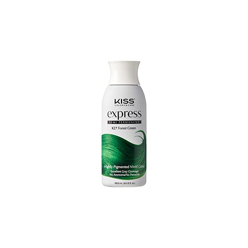 Kiss Express Color #K27 Semi-Permanent Forest Green 3.5 Ounce (100ml)