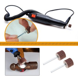 eMagTech 20 Pcs 12mm 240 Grit Paper Glass Slats Sanding Discs Emery Mesh Zinc Alloy Rotary Tool with Shank Lining