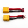 LINSYRC 2 Pairs XT90 to T-Plug RC Male Female Connector