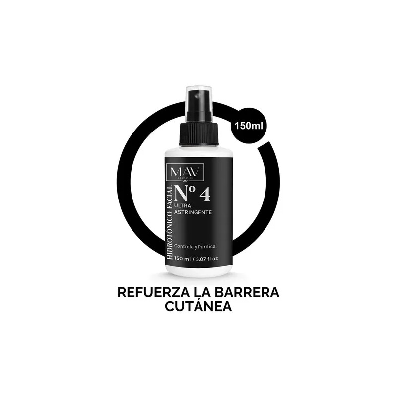 Nº4 Hidrotónico Facial Astringente Control Brillo Mav 150 Ml