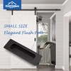 HOMOTEK 4 Pack Flush Sliding Closet Door Pulls, Recessed Finger